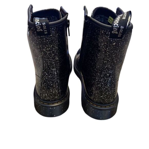 Dr. Martens 1460 Junior Kids Black Glitter Lace Up Boots Size 6 Big Girls - Picture 5 of 15